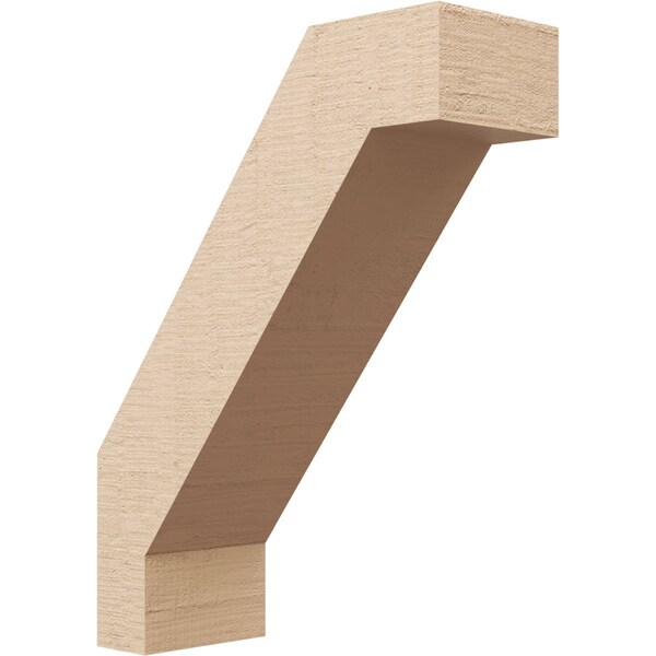Ekena Millwork 5-inch W x 14-inch D x 18-inch H Burlington Rough Cedar Woodgrain TimberThane Knee Brace, Primed BRCUR05X14X18BURRCPR - main